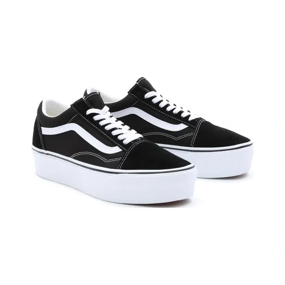 Vans Old Skool Classic womens Stackform. Wore maybe 3 times. Black & white. - Picture 3 of 7